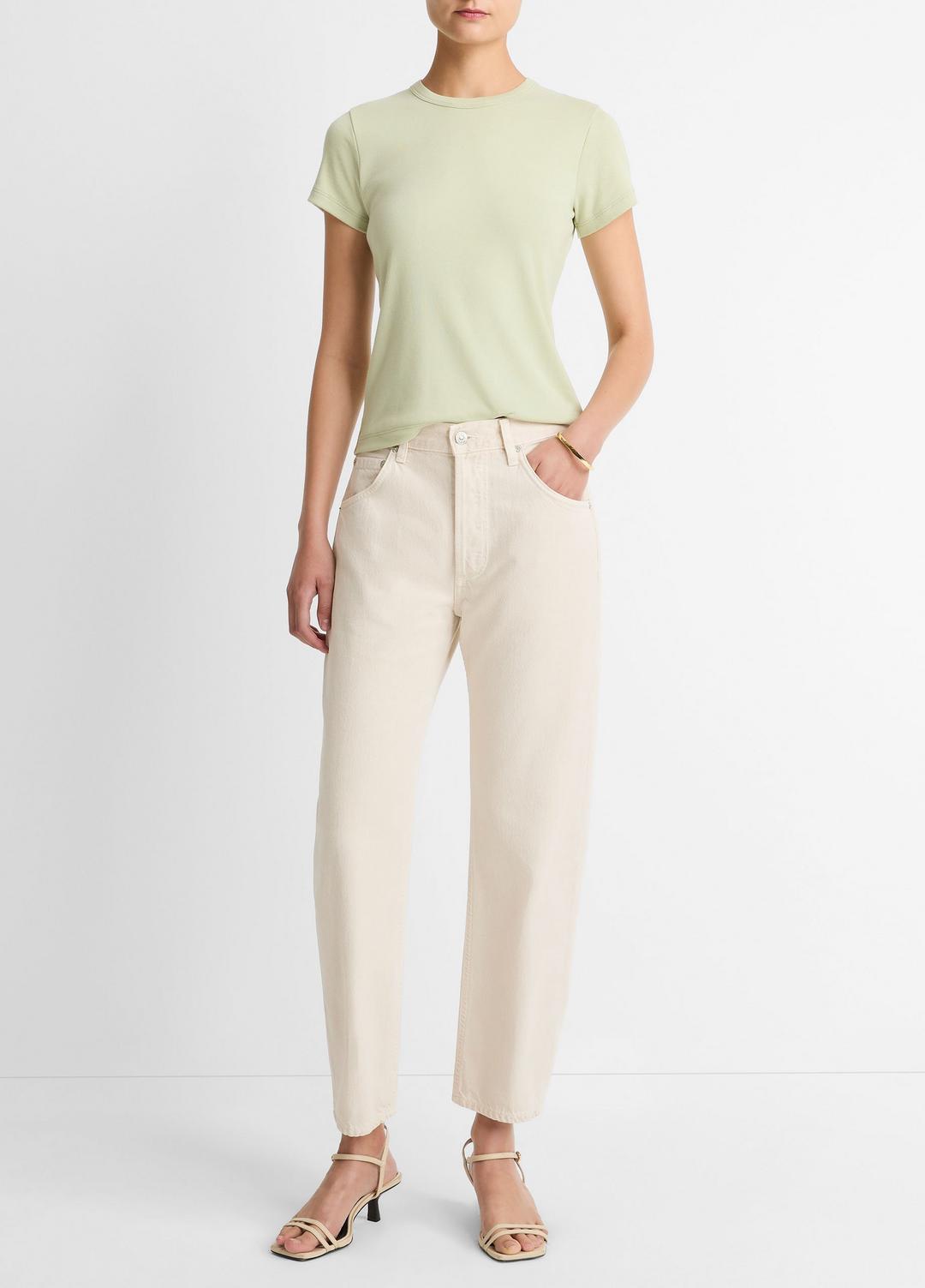 VINCE Women Pima Cotton-Blend '90s Shrunken T-Shirt in Short Sleeve