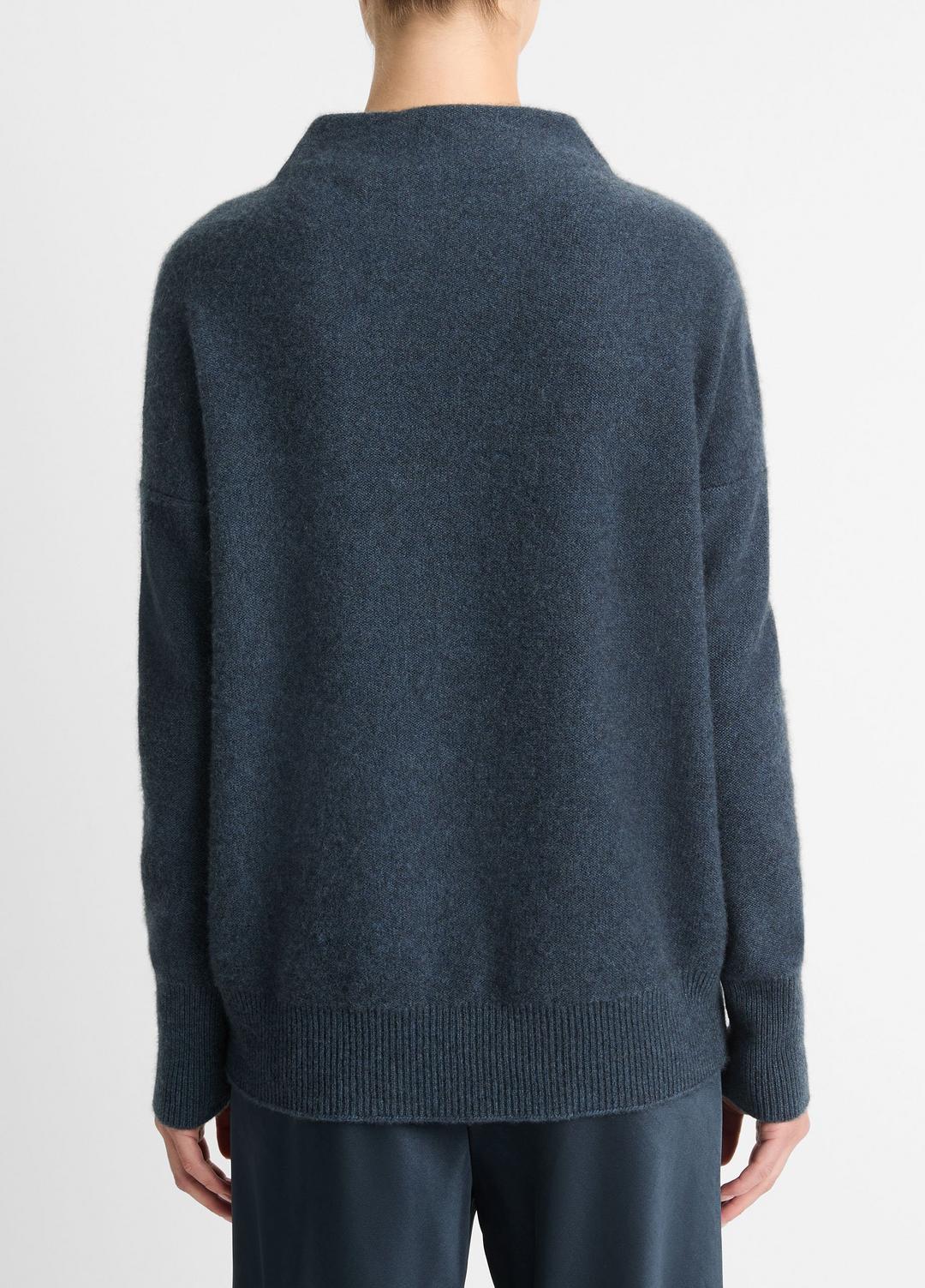 VINCE Women Plush Cashmere Funnel-Neck Sweater in Turtleneck