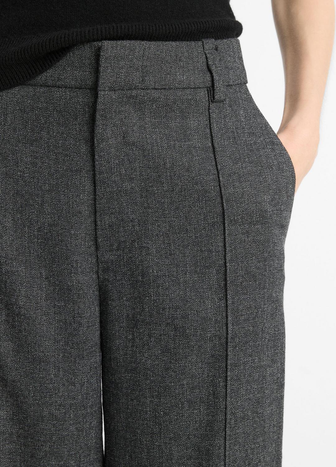 VINCE Women Italian Jaspe Pintuck High-Waist Wide-Leg Pant in Wide Leg