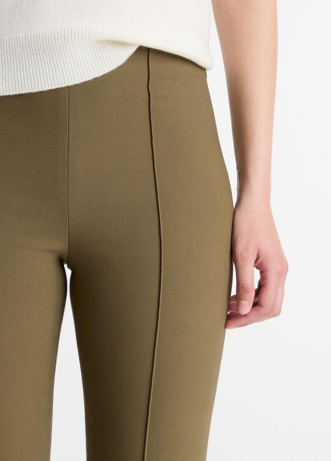 VINCE Women Niki Mid-Rise Pintuck Crop Flare Pant in Trousers