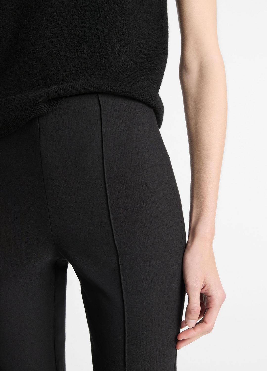 VINCE Women Niki Mid-Rise Pintuck Crop Flare Pant in Trousers