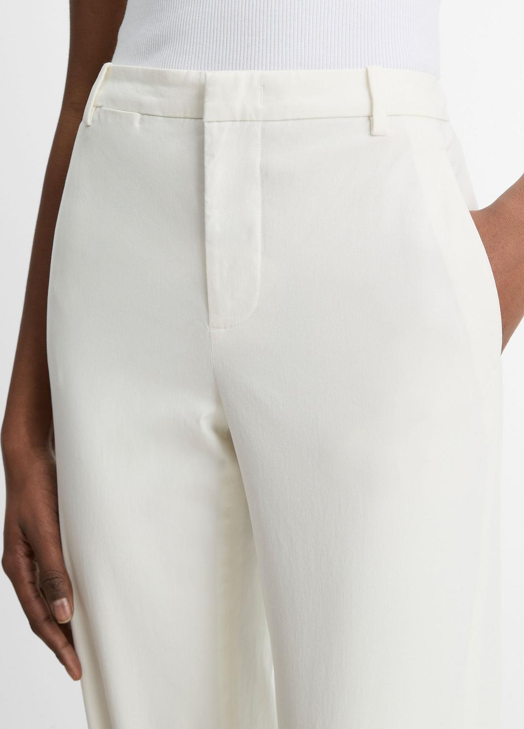 VINCE Women Avery Mid-Rise Italian Stretch-Cotton Chino Pant in Trousers