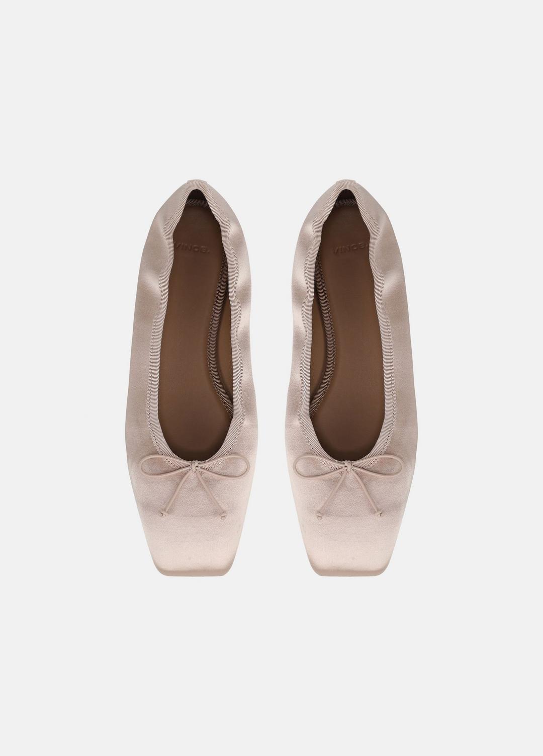 VINCE Women Darla Satin Ballet Flat in Loafers & Flats