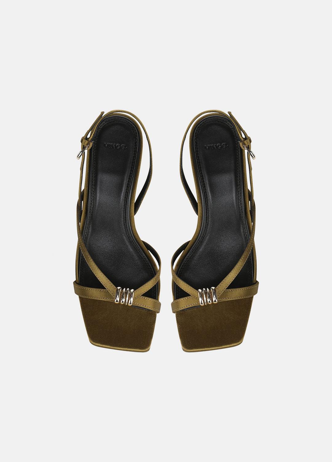 VINCE Women Tali Satin Slingback Sandal in Heels