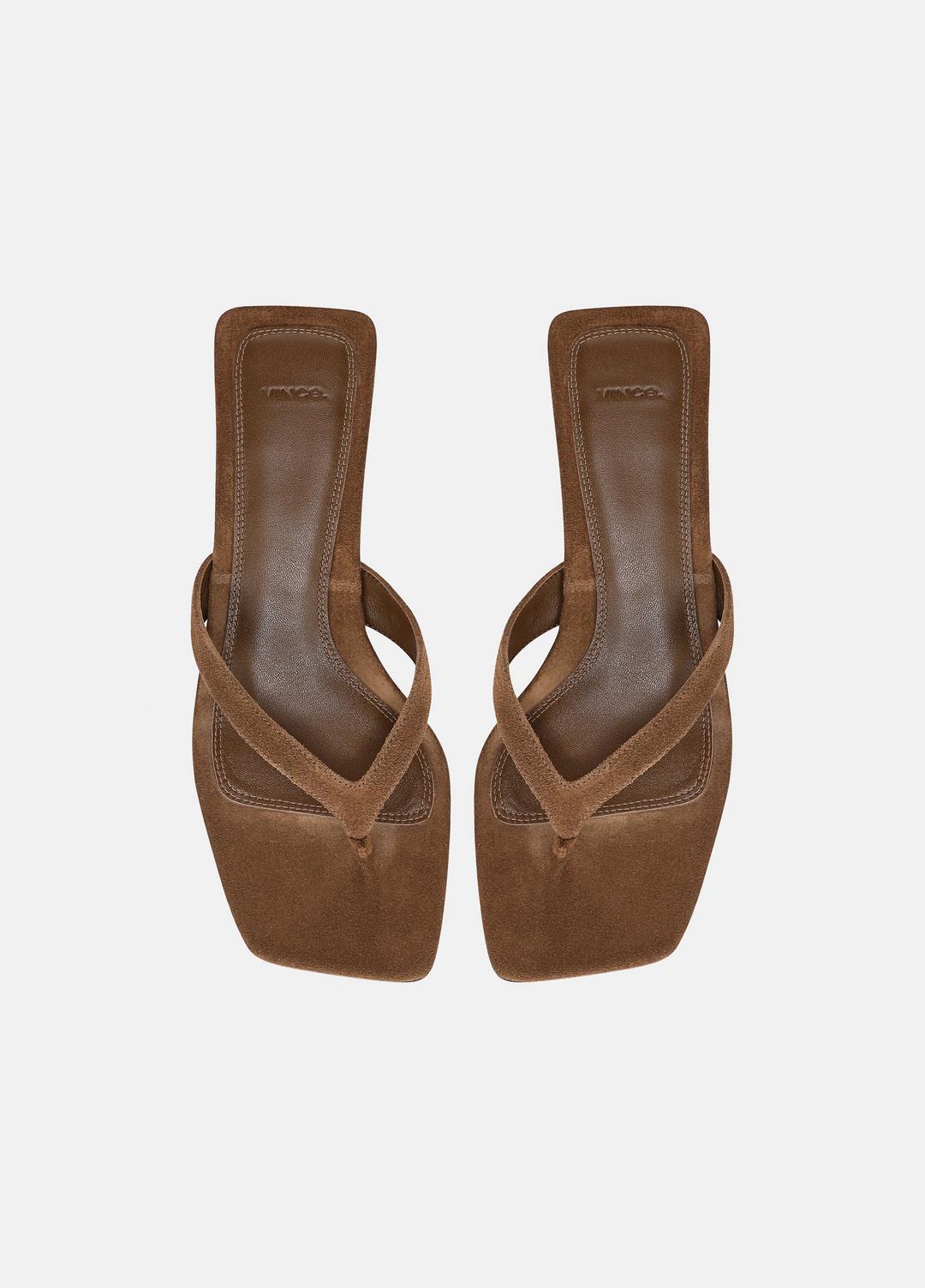 VINCE Women San Juan Suede Heeled Thong Sandal in Sandals
