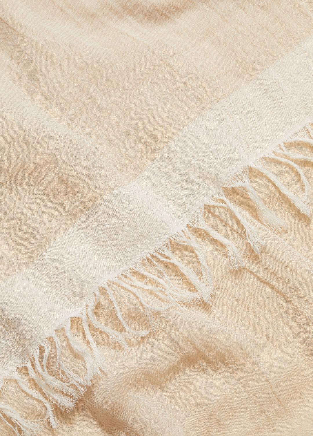 VINCE Women Border-Stripe Cotton Scarf in Scarves & Hats
