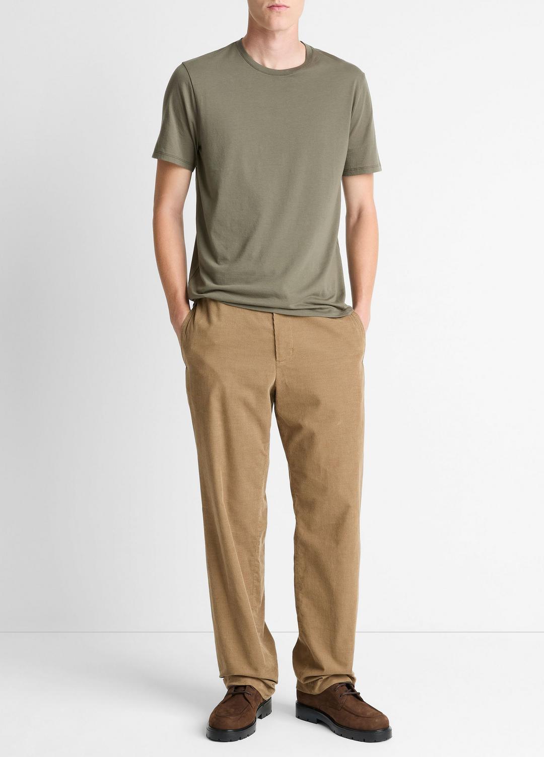 VINCE Men Pima Cotton Crew Neck T-Shirt in Short Sleeve