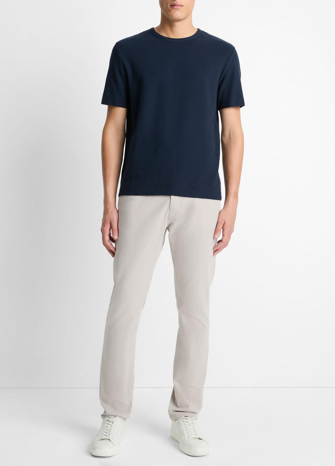 VINCE Men Pima Cotton Piqué Crew Neck T-Shirt in Short Sleeve