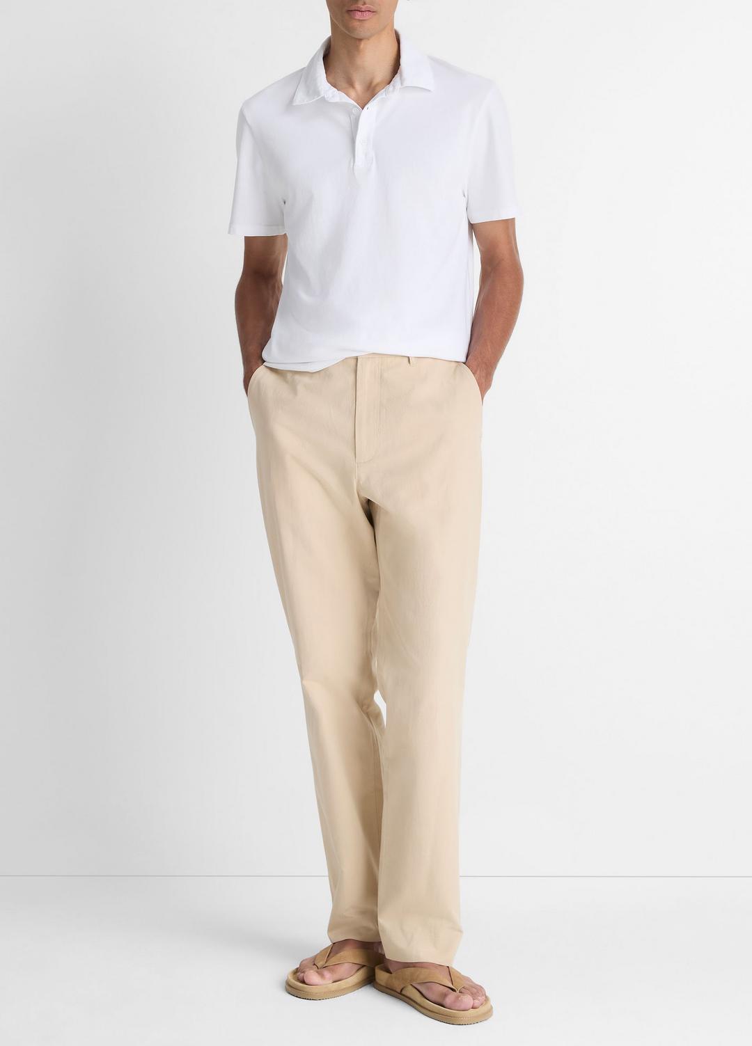VINCE Men Garment Dye Cotton Polo Shirt in Henleys & Polos