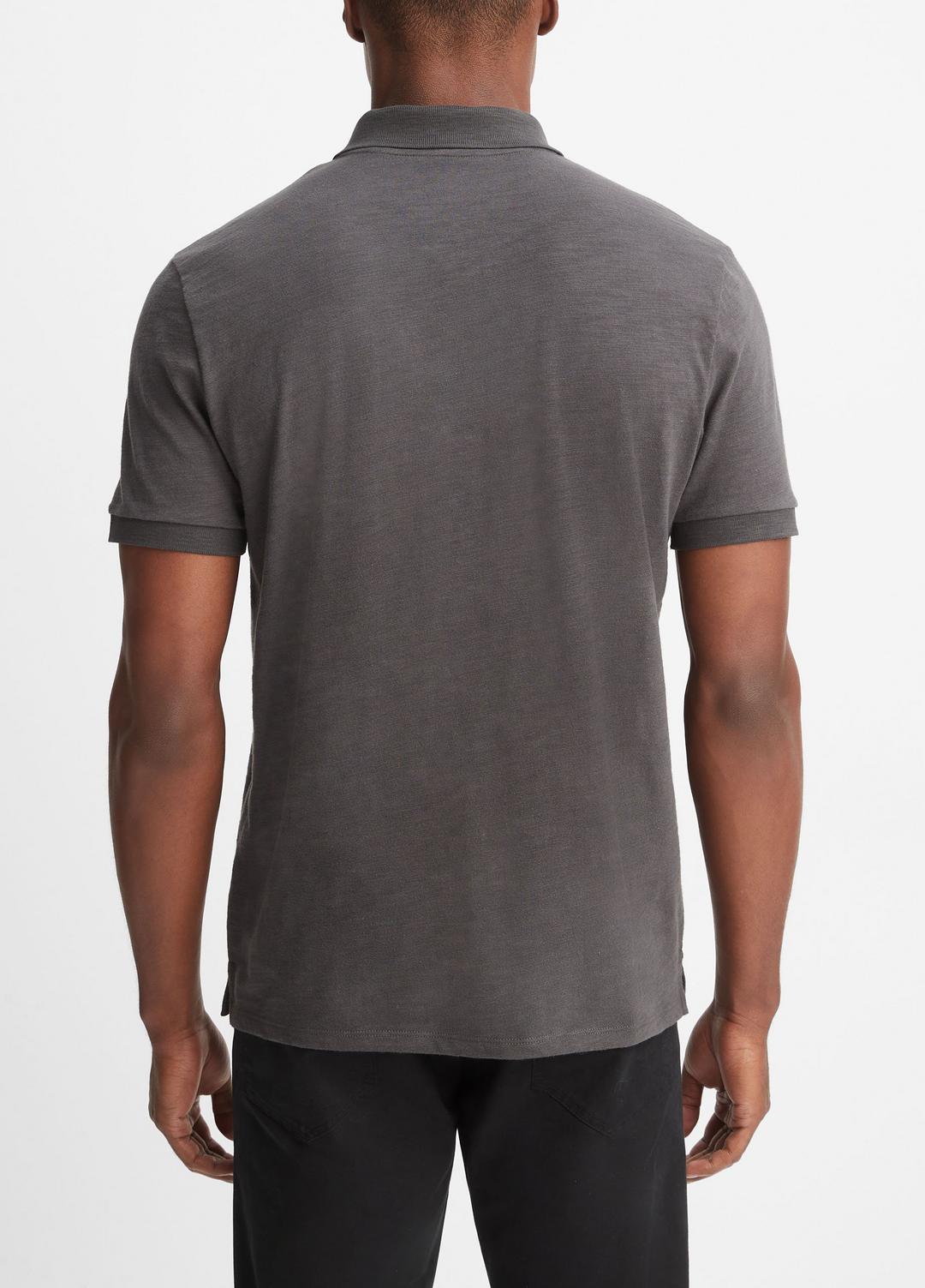 VINCE Men Classic Slub Polo Shirt in Henleys & Polos