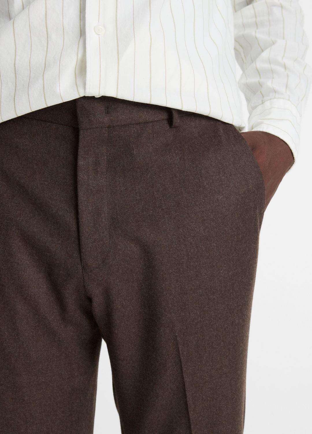 VINCE Men Wool-Silk Classic Pant in Trousers