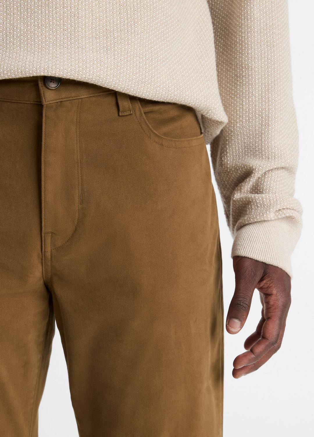 VINCE Men Dylan Slim 5-Pocket Peached Stretch-Cotton Pant in Trousers