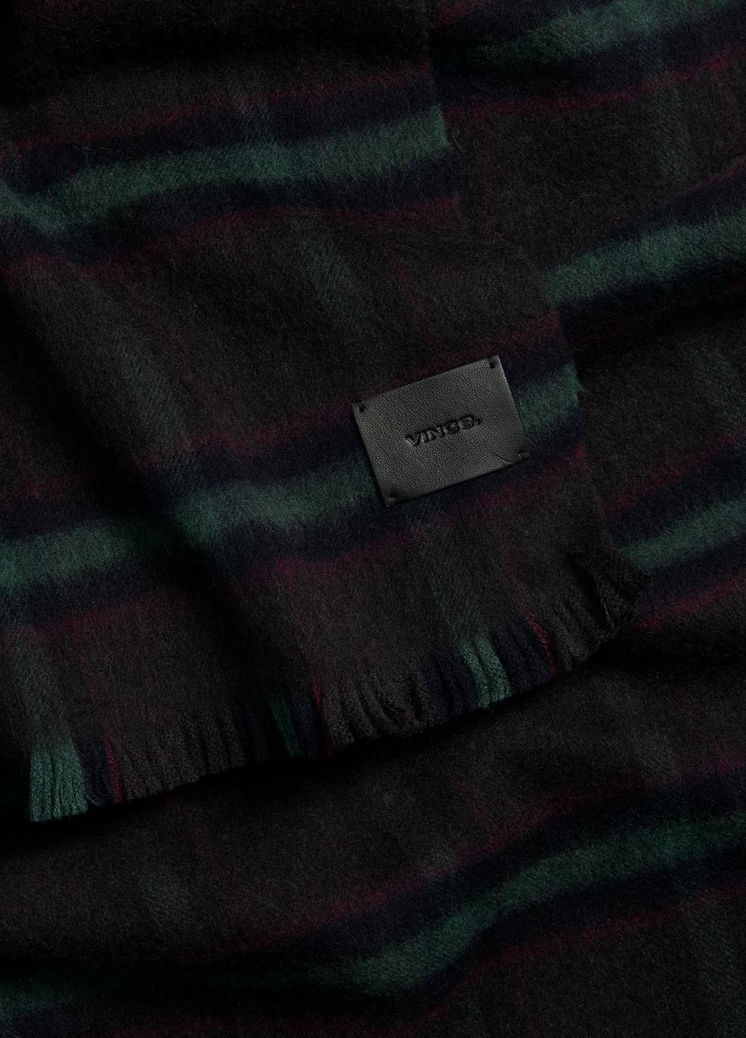 VINCE Men Brushed Holme Plaid Wool Scarf in Scarves & Hats