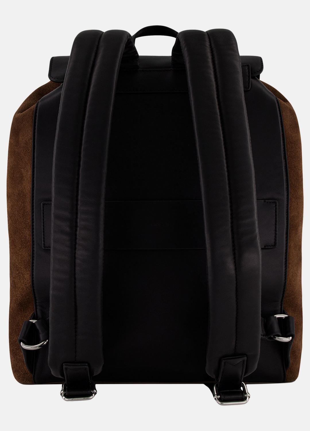 VINCE Men Drayton Suede Flap Backpack in Bags