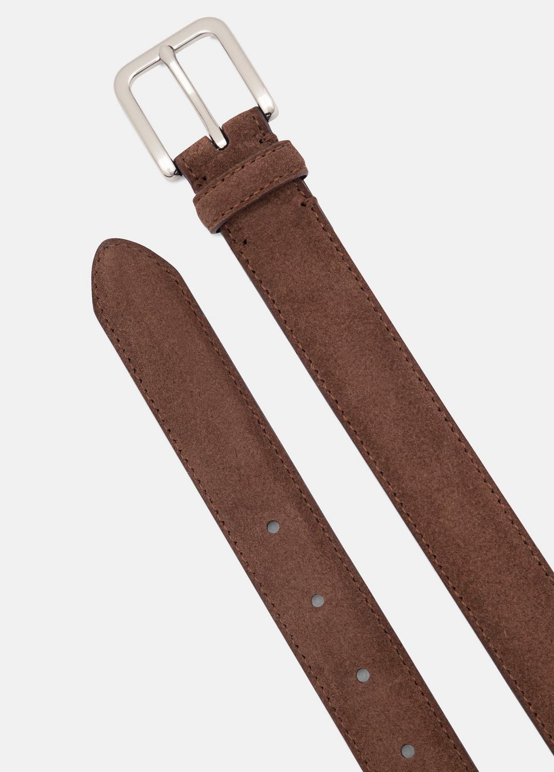 VINCE Men Men's 30mm Stitched Suede Belt in Belts
