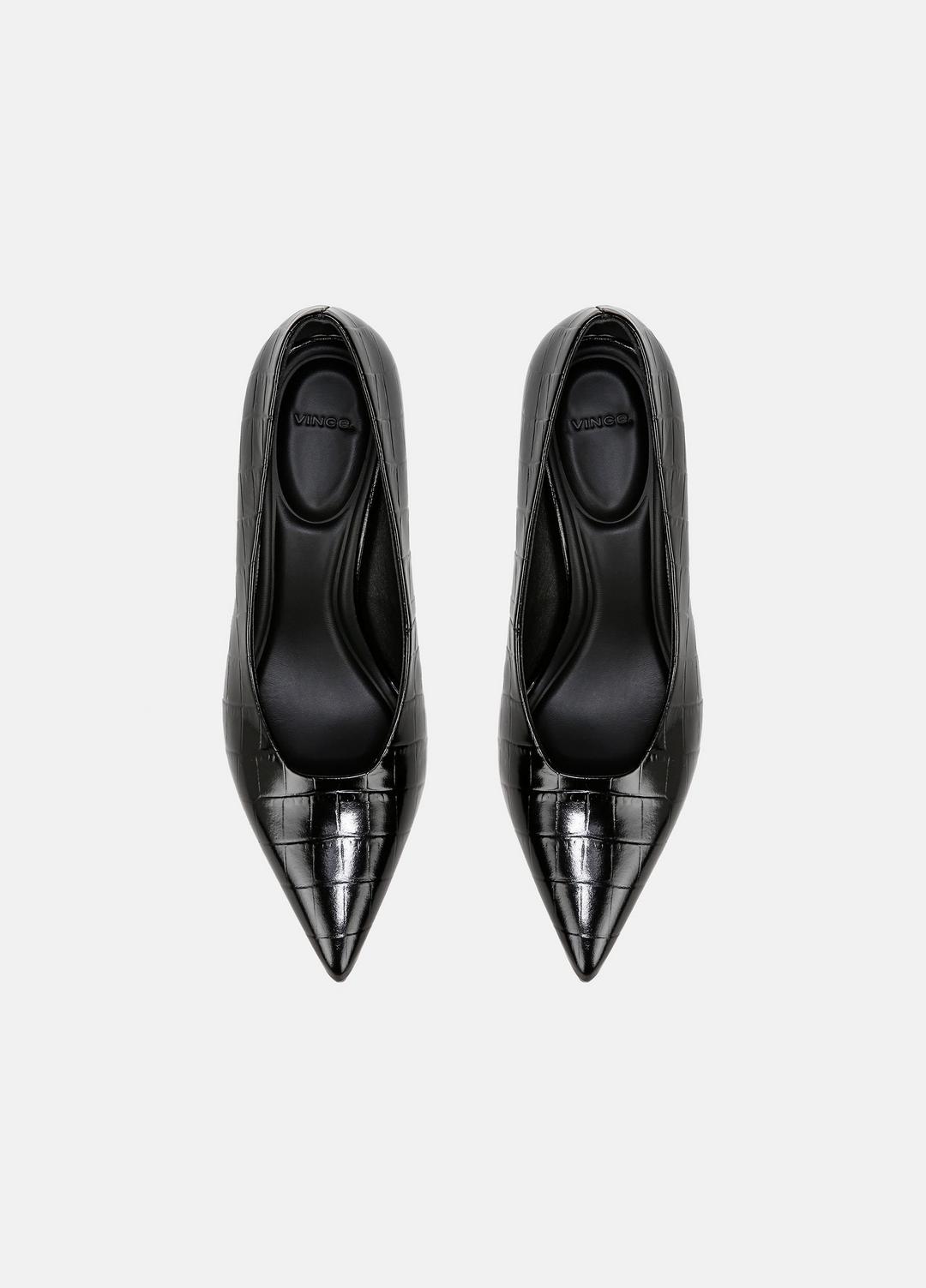 VINCE Sale Diane Croc-Embossed Leather Pump in Shoes
