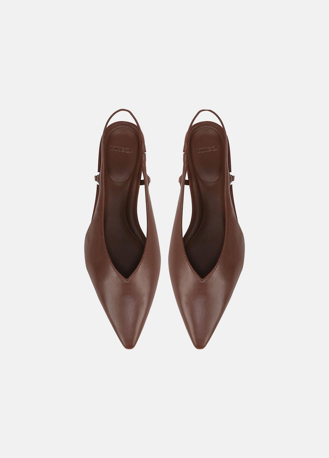 VINCE Sale Ines Leather Slingback Flat in Shoes