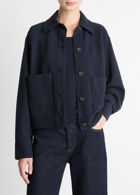 VINCE Women Double-Face Cropped Jacket in Jackets