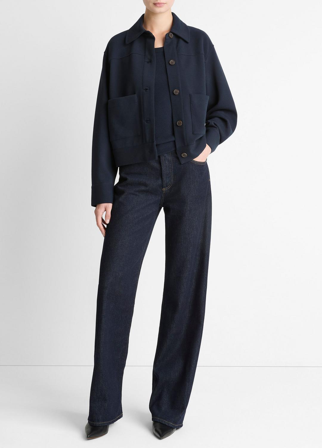 VINCE Women Double-Face Cropped Jacket in Jackets