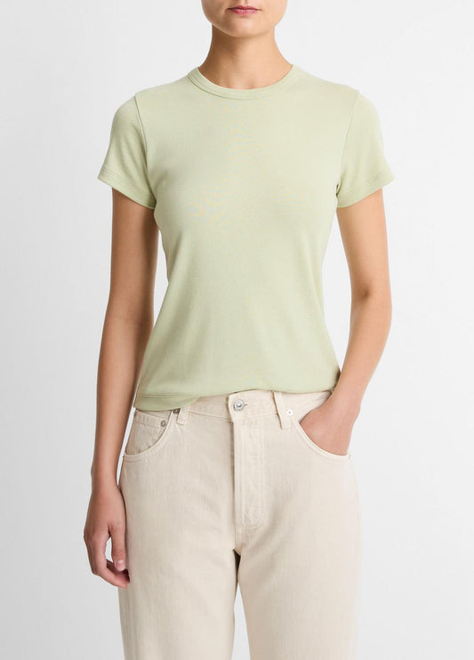 VINCE Women Pima Cotton-Blend '90s Shrunken T-Shirt in Short Sleeve