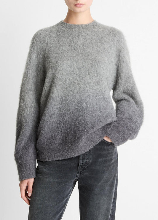VINCE Women Ombré Alpaca & Wool-Blend Sweater in Crew Neck