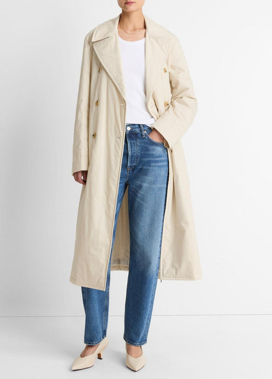 VINCE Women Padded Cotton Long Coat in Coats