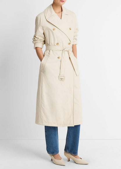 VINCE Women Padded Cotton Long Coat in Coats