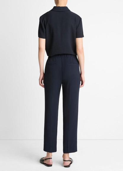 VINCE Women Crepe Tapered Pull-On Pant in Trousers