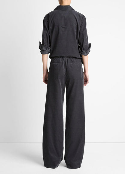 VINCE Women Cotton Corduroy Pull-On Pant in Wide Leg