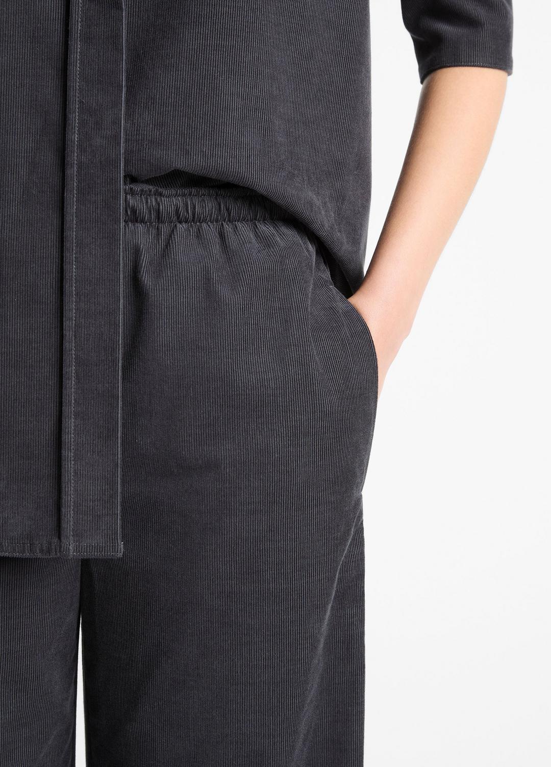 VINCE Women Cotton Corduroy Pull-On Pant in Wide Leg