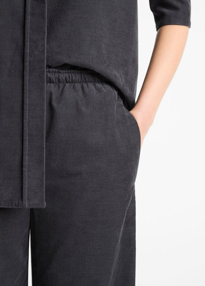 VINCE Women Cotton Corduroy Pull-On Pant in Wide Leg