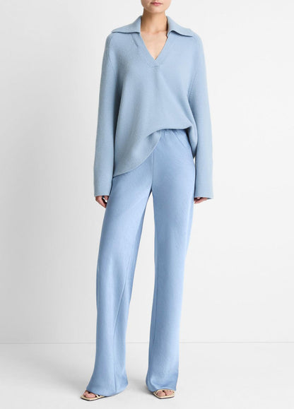 VINCE Women Colette High-Rise Fluid Satin Bias Pant in Trousers