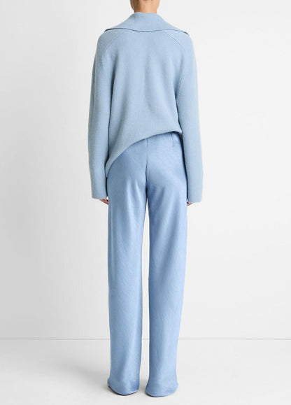 VINCE Women Colette High-Rise Fluid Satin Bias Pant in Trousers