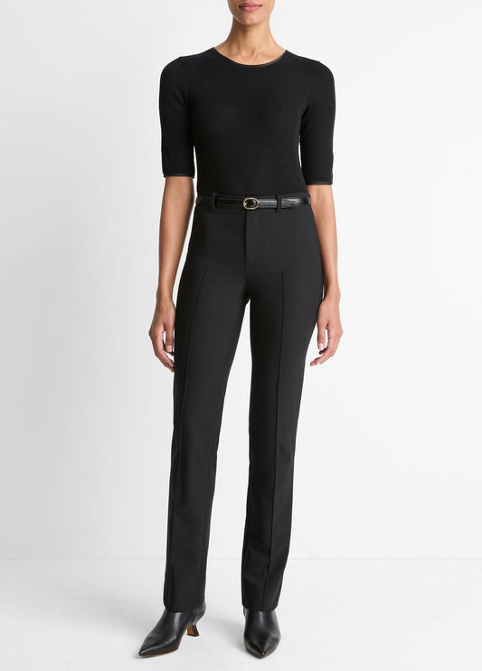 VINCE Women Cotton-Blend Slim Cigarette Pant in Trousers