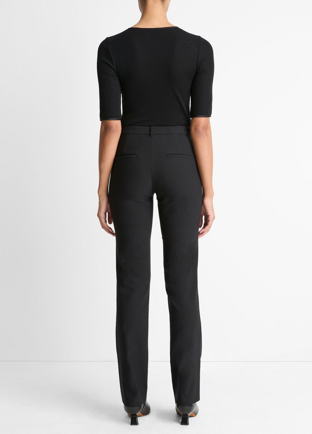 VINCE Women Cotton-Blend Slim Cigarette Pant in Trousers