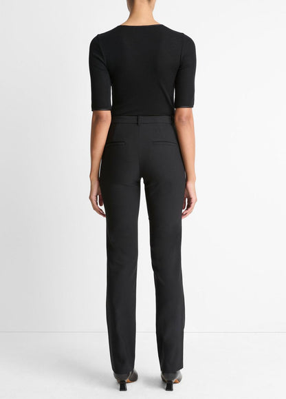 VINCE Women Cotton-Blend Slim Cigarette Pant in Trousers