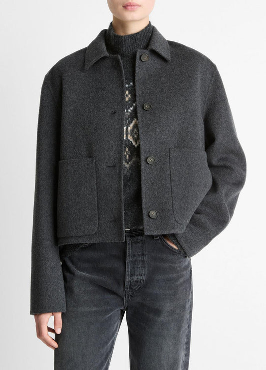 VINCE Women Wool & Cashmere-Blend Short Jacket in Jackets
