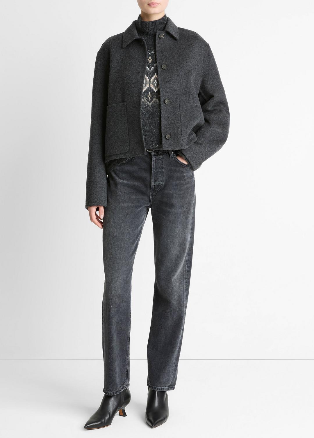 VINCE Women Wool & Cashmere-Blend Short Jacket in Jackets