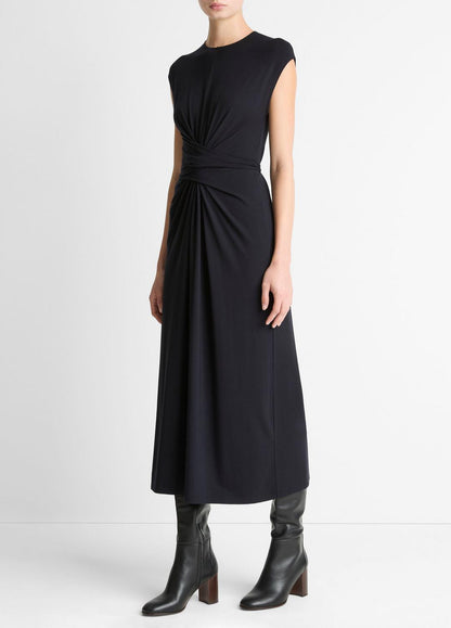 VINCE Women Jersey Wrap Midi Dress in Dresses