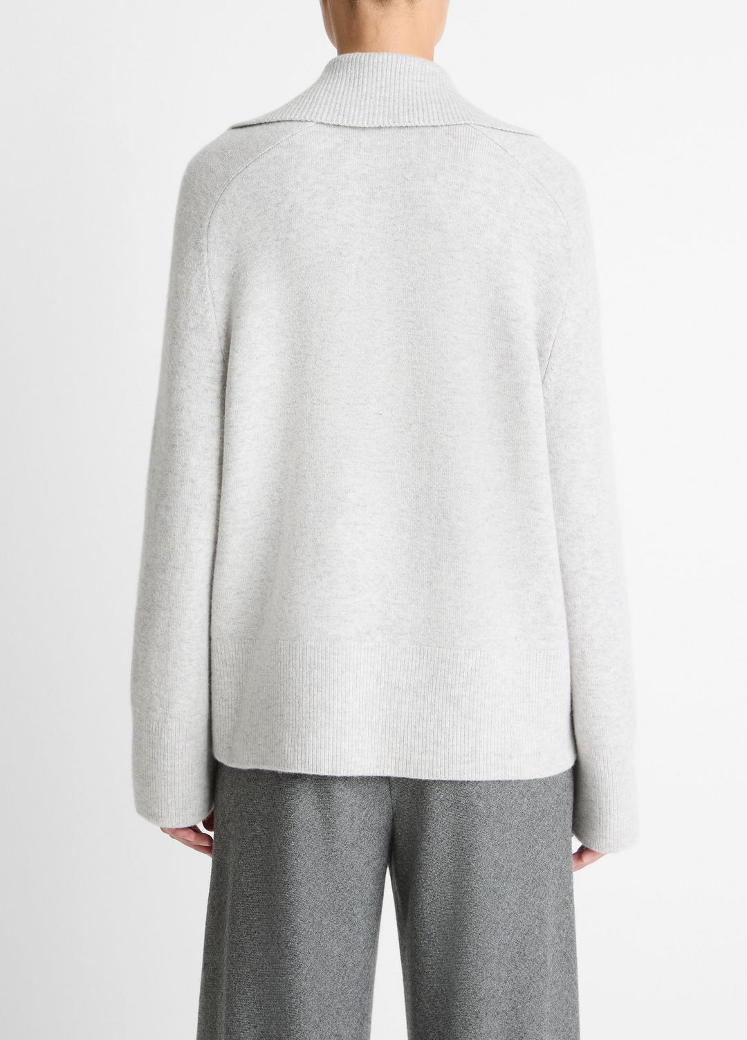 VINCE Women Wool & Cashmere-Blend Oversized Polo Sweater in V-Neck