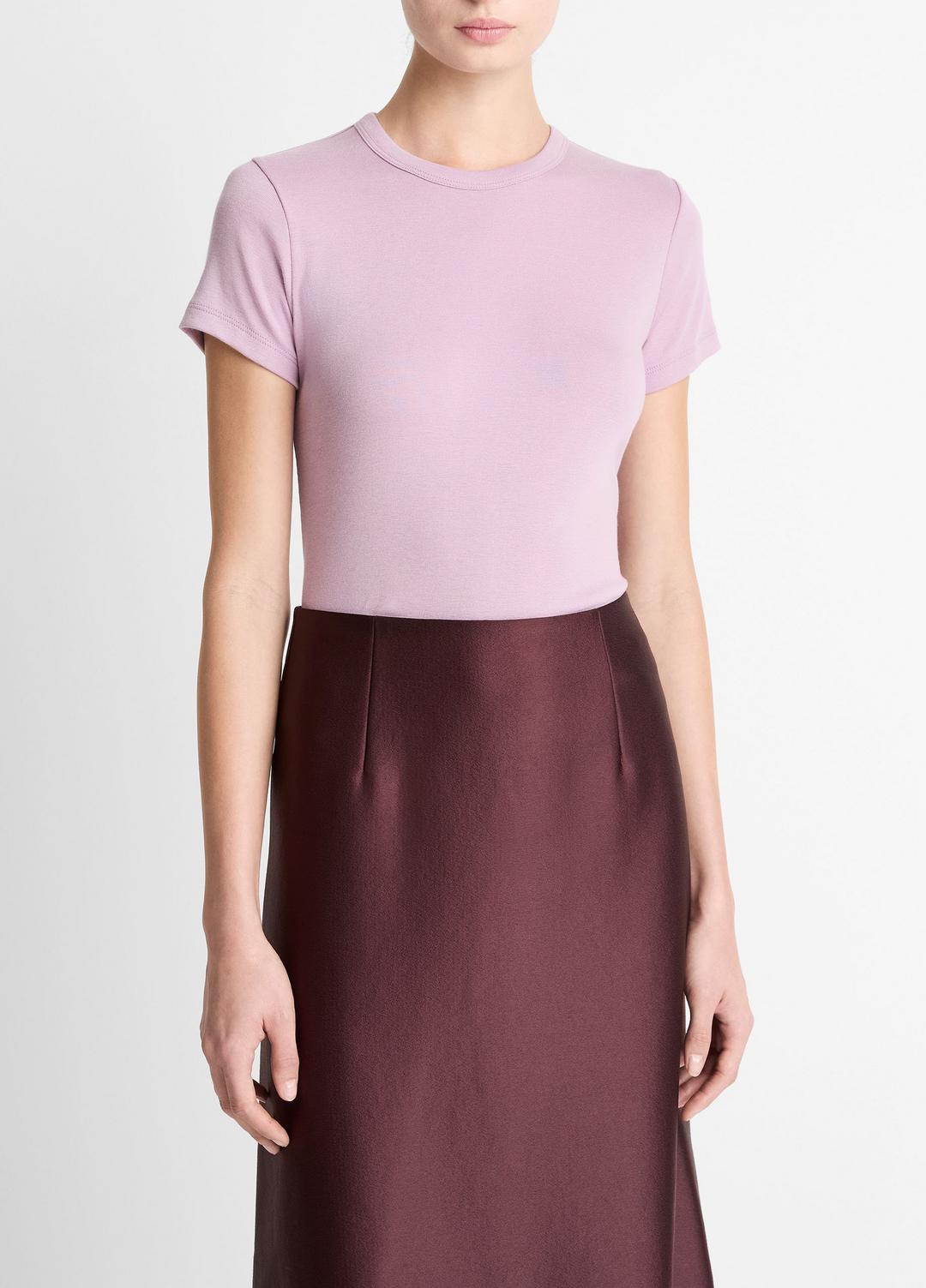 VINCE Women Pima Cotton-Blend '90s Shrunken T-Shirt in Short Sleeve