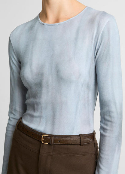 VINCE Women Washed Ombré Pima Cotton-Blend Long-Sleeve T-Shirt in Long Sleeve