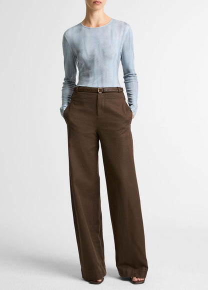 VINCE Women Washed Ombré Pima Cotton-Blend Long-Sleeve T-Shirt in Long Sleeve