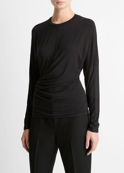 VINCE Women Fixed-Drape Long-Sleeve T-Shirt in Long Sleeve