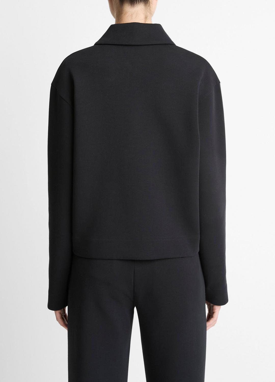 VINCE Women Cotton-Blend Half-Zip Pullover in Long Sleeve