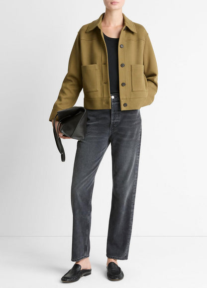 VINCE Women Double-Face Cropped Jacket in Jackets