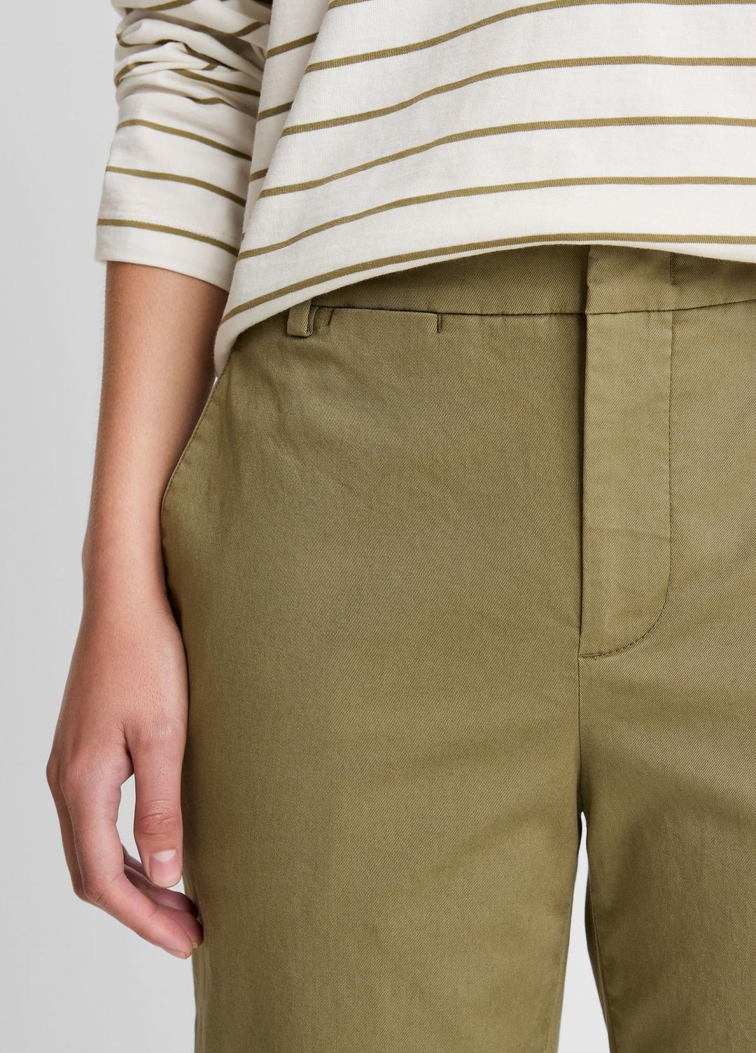 VINCE Women Avery Mid-Rise Italian Stretch-Cotton Chino Pant in Trousers