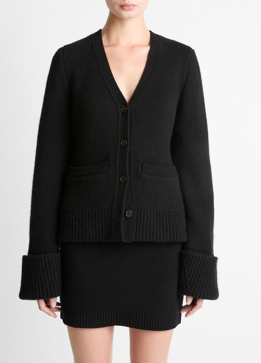 VINCE Women Double-Face Wool & Cashmere-Blend Cardigan in Cardigans