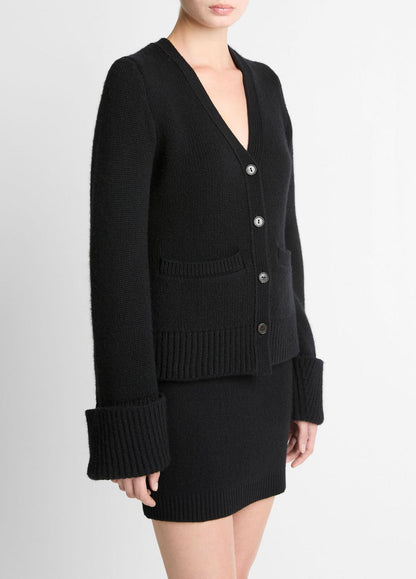 VINCE Women Double-Face Wool & Cashmere-Blend Cardigan in Cardigans