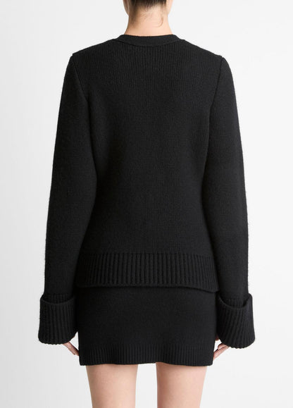VINCE Women Double-Face Wool & Cashmere-Blend Cardigan in Cardigans
